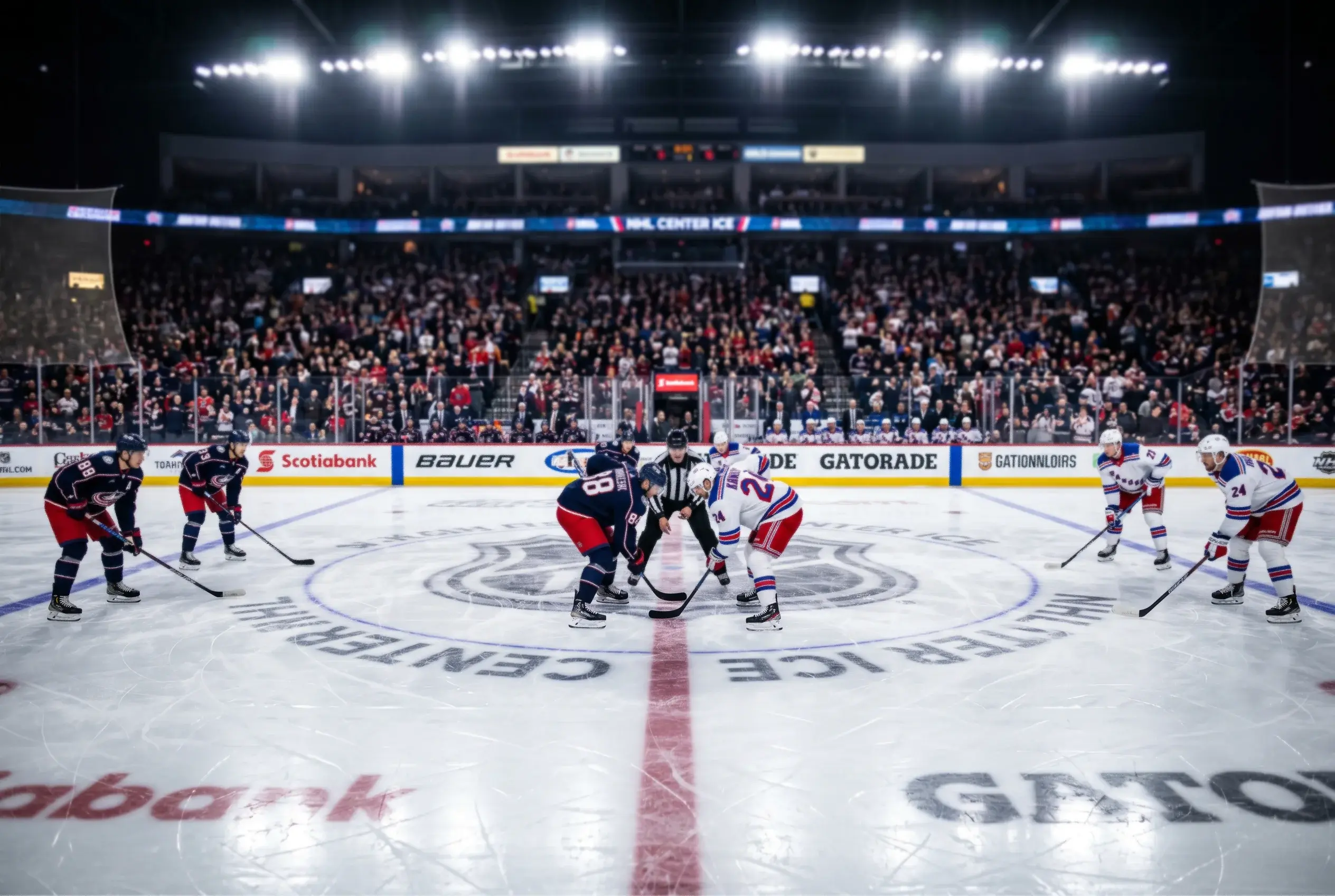 Tipos de apuestas en la NHL con ejemplos de moneyline, puck line y over/under